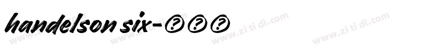 handelson six字体转换